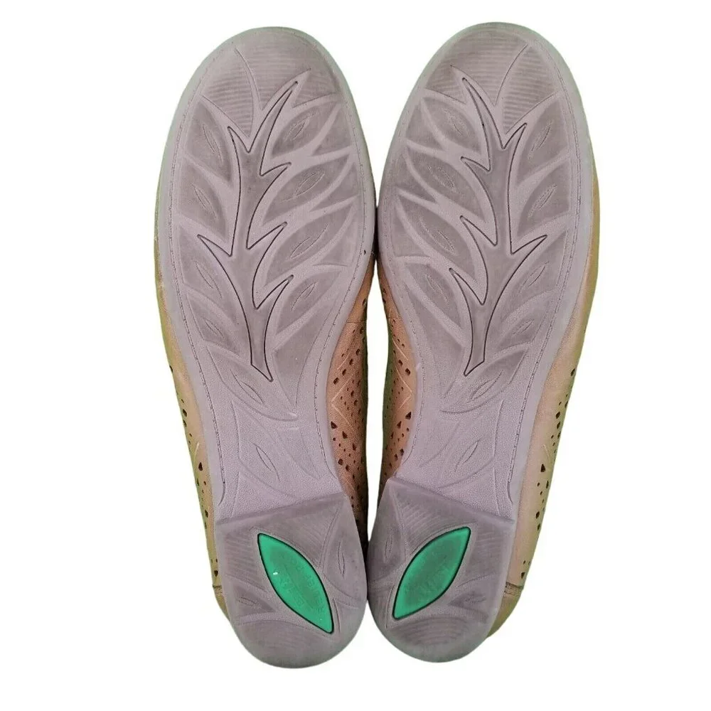 ✅ WOMENS 9B EARTH ROYALE SAND BROWN LEATHER BALLET FLATS LOAFERS DRESS SHOES - Picture 2 of 16